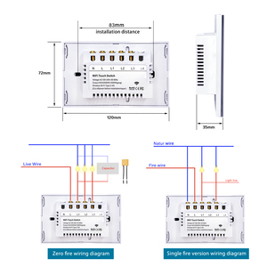 E-welink thông minh chuyển đổi ánh sáng wifi thông minh chuyển đổi điều khiển ánh sáng từ bất cứ nơi nào WHIT Alexa điều khiển bằng giọng nói Wifi thông minh chuyển đổi - Product Image 3