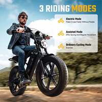 Vélo électrique Ecoride V8 750 W, pneus larges 15 Ah, livraison gratuite, double selle, tout-terrain