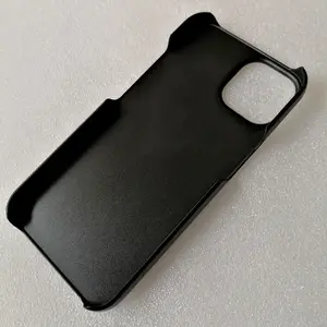 Simple Design Black Plain Hard Plastic Phone Cover For iphone 15 14 13 12 11 Empty Raw PC Case For Leather Covering