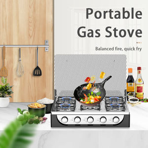 ポータブル5バーナー商用ストーブ多機能クックトップヘビーデューティ鉄テーブルアルミ表面LPカウンタートップホブアウトドア用 - Product Image 5
