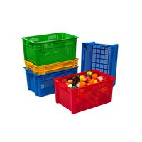 Caisse en plastique empilable de haute qualité pour le transport et la manutention des aliments, caisses en plastique emboîtables et empilables