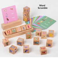 Jouet éducatif en bois pour les enfants de 2 à 13 ans, blocs d'apprentissage multi-âges pour l'orthographe, les nombres et l'association des lettres, jouet d'apprentissage ludique