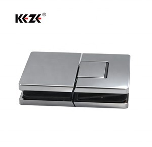 Modern 180 Degree Glass-to-Glass Fold Hinge Chrome Brass CE Certified 8/12mm Frameless Bathrooms <strong>KEZE</strong> H5003 Easy Installation - Product Image 2