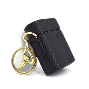 Funda de Cuero PU para <span class=keywords><strong>Airpods</strong></span> <span class=keywords><strong>Pro</strong></span> con Llavero Metálico, Funda Protectora de Auriculares de Lujo a Prueba de Golpes, Carcasa Portátil para Auriculares con Logotipo Personalizado - Product Image 3