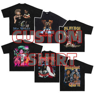 アシッドウォッシュDTGプリントコットンヴィンテージロゴTシャツストリートウェアメンズ衣料メーカーグラフィックオーバーサイズTシャツカスタムTシャツ - Product Image 2