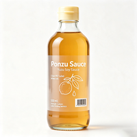 Étiquettes de bouteilles de sauce soja aux agrumes Haoxuan, fabricant, autocollants imprimés en PET transparent avec encre blanche, imperméables, pour emballages alimentaires