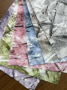 100% fibre de polyester matelassée Texture tissu élément de branche à la mode imprimé pour les doudounes et vestes de style côtelé pour filles - Product Image 5