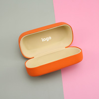 Étui à lunettes personnalisé LMA avec logo, boîte en PU, étui métallique pour lunettes, ensemble d'emballage de lunettes de soleil orange tendance, haute qualité