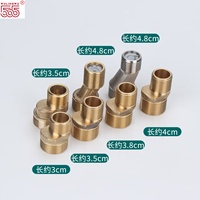 Adaptateurs courts en laiton sur mesure pour pommeau de douche, avec clapet anti-retour, raccord d'angle courbé de 50 mm, forgé, haute pression