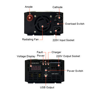 อินเวอร์เตอร์ 3000 วัตต์ 12v 24v เป็น 120 240v เครื่องกำเนิดไฟฟ้าคลื่นไซน์บริสุทธิ์ 500w 5kva 4000w อินเวอร์เตอร์คลื่นไซน์ <span class=keywords><strong>12</strong></span> โวลต์ - Product Image 3