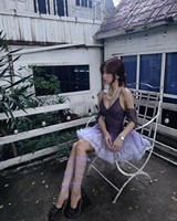Violet paillettes licou cou Tutu dégradé Tulle robe personnalisable en gros robe de soirée scintillante pour l'événement de performance de danse