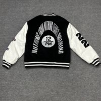 MOQ 50 PIÈCES – Nouvelle Veste d'Hiver Homme en Laine Style Bomber Varsity avec Broderie Lettres et Patchs en Chenille, Coupe-Vent et Respirante, Personnalisable