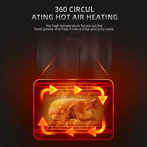 HALEY Vente en gros <span class=keywords><strong>Friteuse</strong></span> à air chaud électrique intelligente sans huile 5L <span class=keywords><strong>2000W</strong></span> avec écran tactile personnalisé - Product Image 4