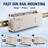 255*110*65mm Din Rail Electronic Instrument Enclosures PLC Plastic Shell Control Housing Project Case Din Rail Panel Case