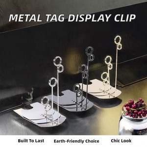 Clips Metálicos Ecológicos para Etiquetas y Portaetiquetas de Precio para Exhibición en Tiendas, Pasteles, Dulces, Regalos y Comestibles - Product Image 2