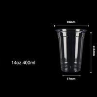 Eetbare kwaliteit wegwerp PET bekers voor koude dranken 10oz-24oz kristalhelder voor koffie, bubble tea & sap - geschikt voor feesten