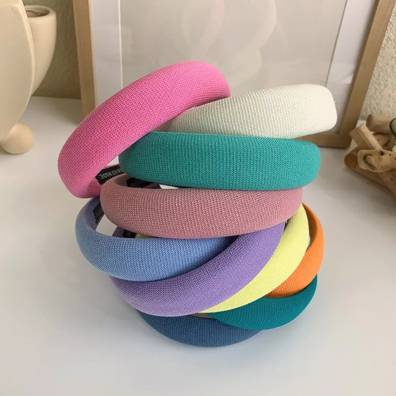 UNIQ Fashionable Candy Color Sponge Wide Padded Headband for Women