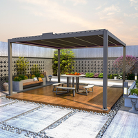 Gazebo en aluminium automatique Arches Arbours Pergolas Pont avec cadre enduit de poudre