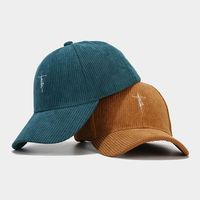 Gorra de Béisbol de Pana con Bordado de Letra Pequeña a la Moda Estilo Papá para Mujer Gorra Sencilla con Visera Estilo Coreano para Hombre
