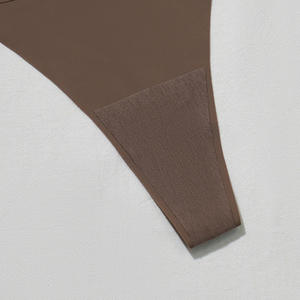 Tanga <span class=keywords><strong>de</strong></span> Satén sin Costuras <span class=keywords><strong>con</strong></span> Corte Alto y Tiro Bajo para <span class=keywords><strong>Mujer</strong></span>, Ropa Interior Femenina - Product Image 1