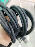 Câble USB vers Micro à charge rapide, cordon en nylon coudé à 360 degrés, fonction 3A pour téléphone portable, appareil photo, ordinateur, batterie externe