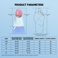Palmes de plongée en silicone pour l'entraînement au bras de fer et la plongée en apnée, équipement assorti parent-enfant avec poche pour le pied