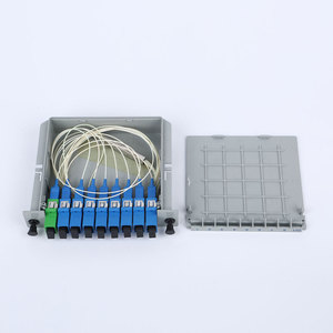 Divisor de Fibra Óptica PLC Tipo Cassette 1x8 SC <span class=keywords><strong>UPC</strong></span> Monomodo para Distribución Óptica FTTH y División de Señal (Venta al Por Mayor) - Product Image 1