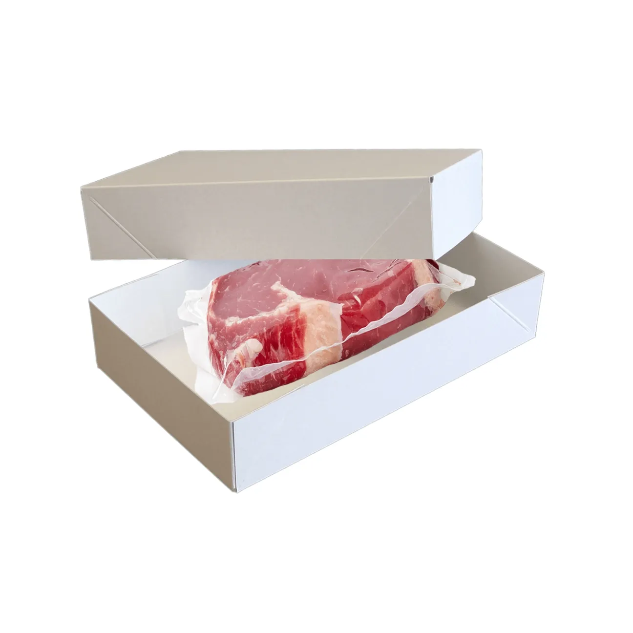 Garantía de calidad Cajas de cartón personalizadas Bandeja de carne Embalaje de carne o pescado biodegradable para venta de exportación