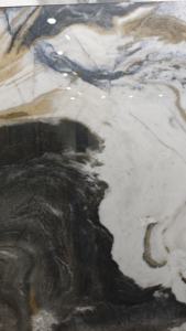 Glassa in porcellana con linea dorata lucida 60*120*1mm interno popolare nero di lusso pavimento da parete senza filo - Product Image 4