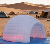Tente de réception gonflable personnalisée avec éclairage LED, dôme de boîte de nuit gonflable, abri de tente pour mariage en plein air sur la prairie pour les fêtes