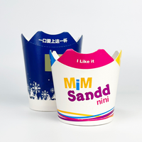 Gobelets à glace en papier jetables autrichiens personnalisés avec logo en forme de tourbillon 2026