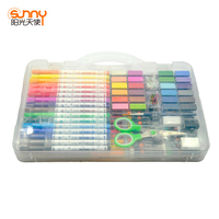 Non toxique 138 couleurs dessin ensemble de peinture à l'eau solide avec stylo pinceau pour le dessin de bricolage