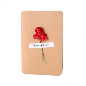 Cartes de remerciement en gros, cartes de vœux florales avec fleurs séchées - Product Image 3
