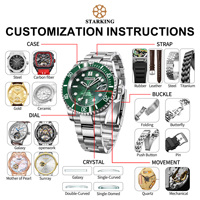 Montre mécanique automatique pour femme, de luxe, personnalisée, décontractée, étanche, avec boîtier en acier inoxydable et calendrier simple