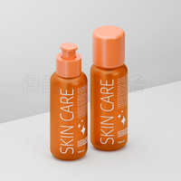Flacon pulvérisateur miniature en plastique PET de luxe personnalisé pour cosmétiques, 50 ml, 100 ml, conteneur vide, impression à l'écran, portable pour cosmétiques