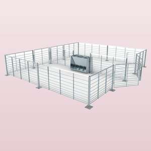 Cage d'engraissement pour porcs en acier galvanisé à chaud, durable, neuve, vente en gros, garantie 1 an, modèle HENGYIN HY-fatten, ensemble complet - Product Image 2