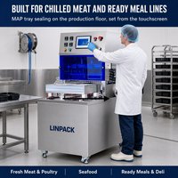 Machine de scellage de barquettes sous vide semi-automatique LINPACK SUS304 avec fonction MAP pour l'alimentation
