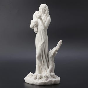 Estatua de Resina de Persefón, Diosa Griega de la Vegetación y el Mundo Subterráneo, Diseño Veronese, 10 1/4 Pulgadas, Acabado Blanco Mármol - Product Image 3