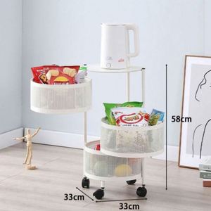 Organizador de Cocina, Estante Metálico Multicapa para Ahorrar Espacio, Almacenamiento de Frutas y Verduras, Estante Giratorio - Product Image 2