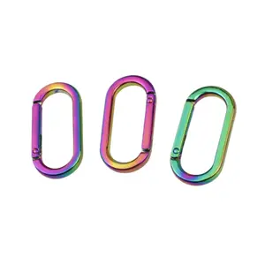 35mm rainbow flat wire oval rectangular spring ring Dan shape open spring circle