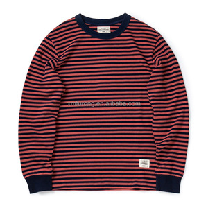 Camiseta deportiva Retro americana para hombre de peso pesado caqui clásico azul blanco rayas horizontales manga larga primavera otoño Sea <span class=keywords><strong>Soul</strong></span> - Product Image 3
