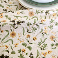 Nappe Minimaliste à Imprimé Floral Automnal, Décoration pour la Maison, la Cuisine, la Salle à Manger, les Fêtes et la Table Basse, Vente en Gros