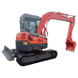 Miniexcavadora Usada Hitachi ZX55 de 5 Toneladas, de Segunda Mano, con Bulldozer, Usada en Japón - Product Image 1