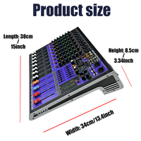 Console de mixage audio professionnelle LAIKESI TX802FX, 8 canaux, numérique, USB, entrée MP3, ordinateur, alimentation fantôme 48V, effet de réverbération 99DSP