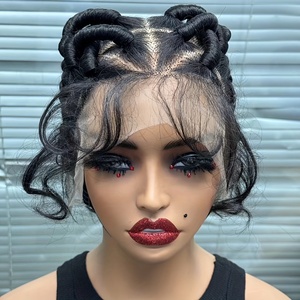 Ren đầy đủ tóc giả với bện updo-Hoàn hảo cho Đảng thời gian-Womens Chất lượng cao tổng hợp hairpiece perruque - Product Image 5