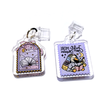 Bouchon anti-poussière personnalisé en acrylique pour téléphone, motif livre Kawaii, impression double face, pour Type-C