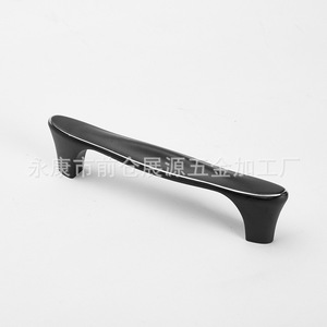 Poignées de meuble en alliage de zinc, noir mat chromé, forme barre, design minimaliste, quincaillerie de mobilier durable - Product Image 3