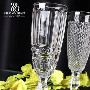 Ly Uống Rượu Thủy Tinh Cổ Điển Thiết Kế Cổ Điển Kim Cương Chạm Khắc Nổi Được Làm Bằng Máy Màu Trắng Ly Có Chân - Product Image 6