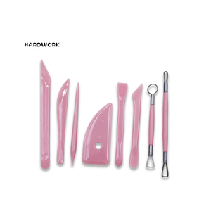 <span class=keywords><strong>Kit</strong></span> d'outils <span class=keywords><strong>de</strong></span> sculpture et <span class=keywords><strong>de</strong></span> <span class=keywords><strong>poterie</strong></span> HARDWORK avec manche en bois, composants métalliques, outils essentiels pour la céramique - Product Image 2