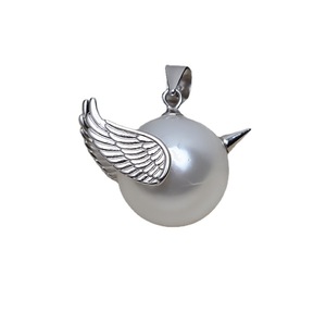 S925 <b>Silver</b> Baroque Pearl Pendant with Bird Chick Alien <b>Bead</b> DIY Jewelry Accessories 4105 Pearl Tray - Product Image 5